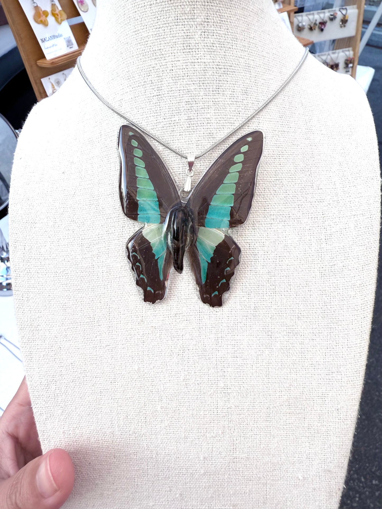 Turquoise butterfly necklace