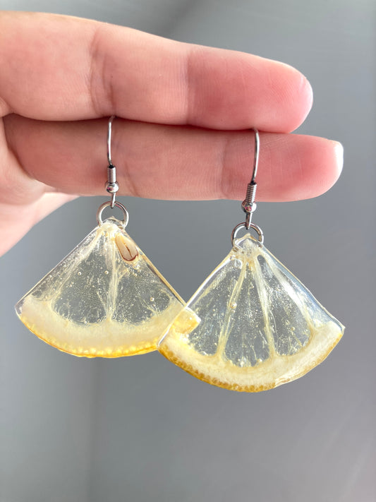 1/4 lemon earring