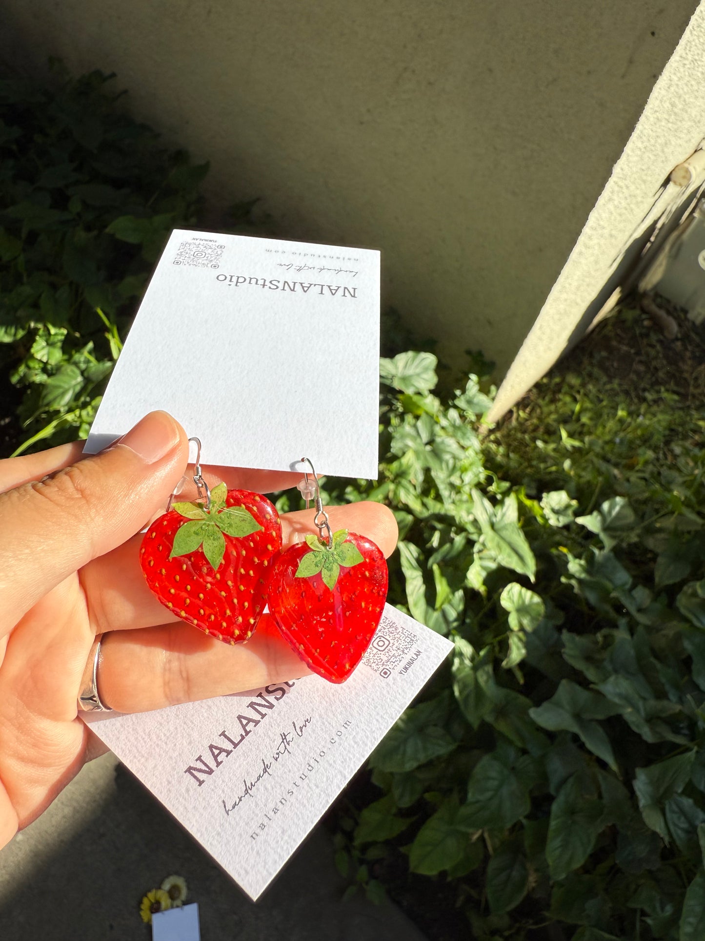 Real Strawberry earring