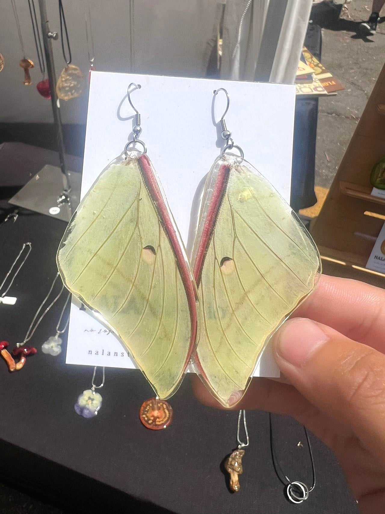 Luna moth Earring