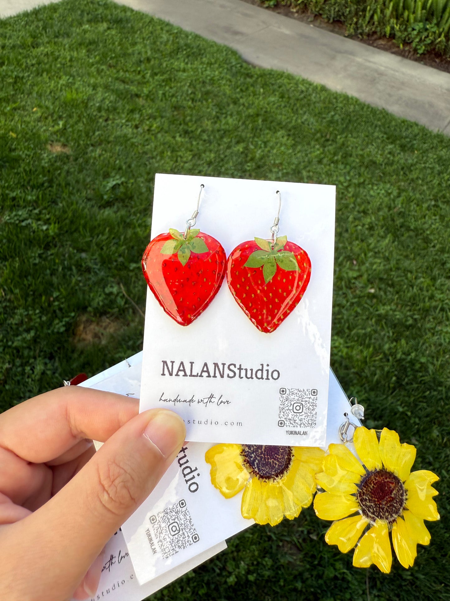 Real Strawberry earring