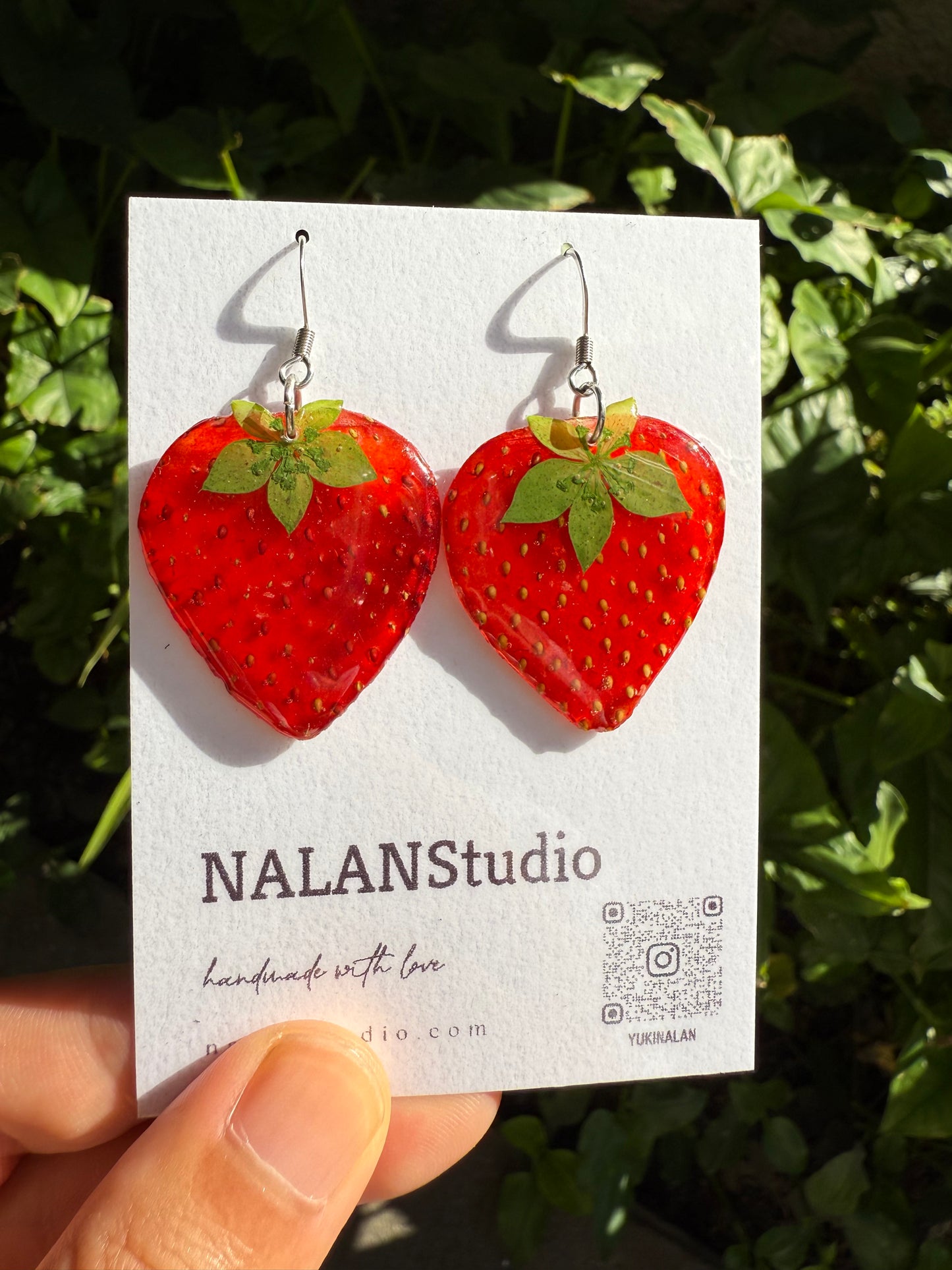 Real Strawberry earring
