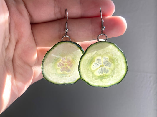 Real Cucumber Earring
