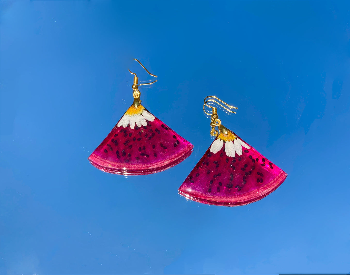 Real Dragon Fruit resin Earring - Nalan studio