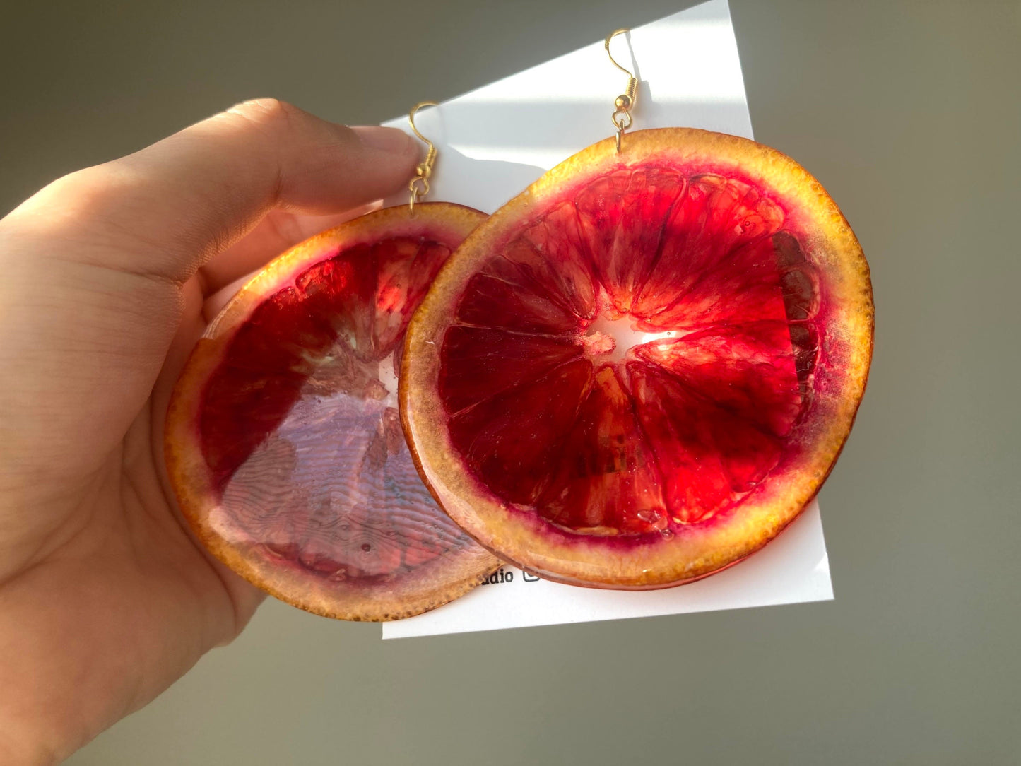 Real Blood Orange Earring - Nalan studio