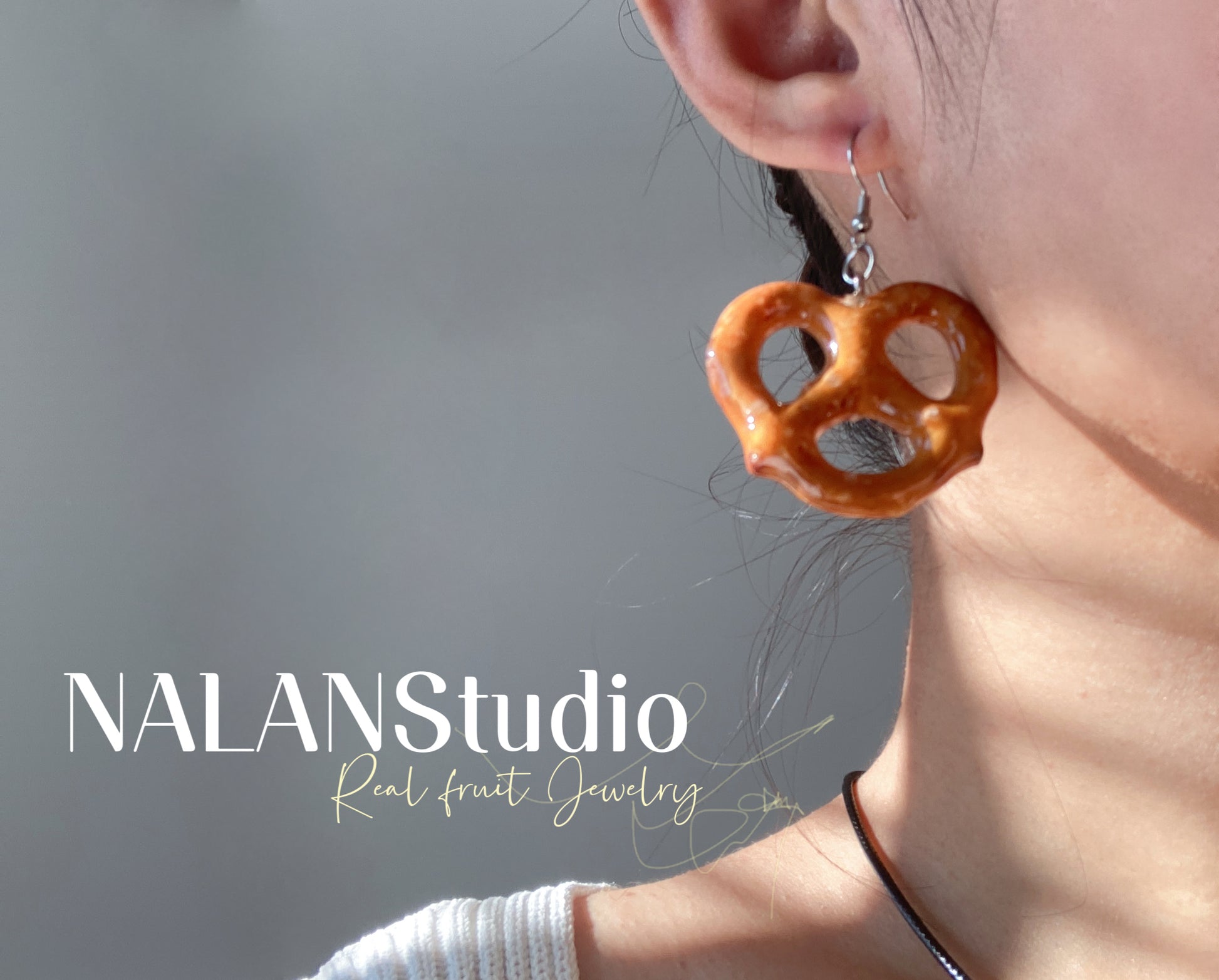 Real Pretzels cookies Jewelry - Nalan studio 