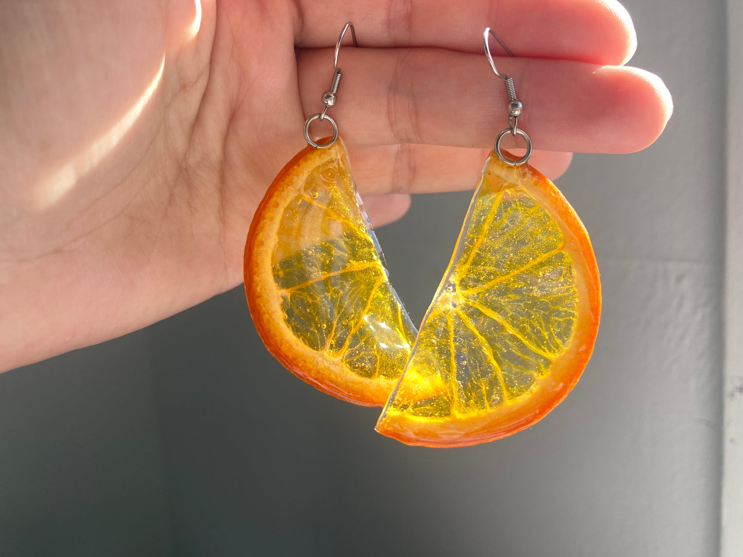 1/2 orange Earrings