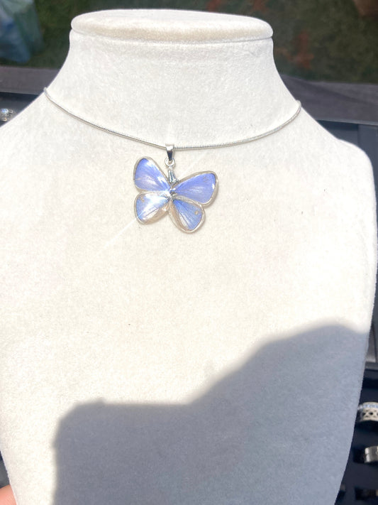 blue butterfly necklace