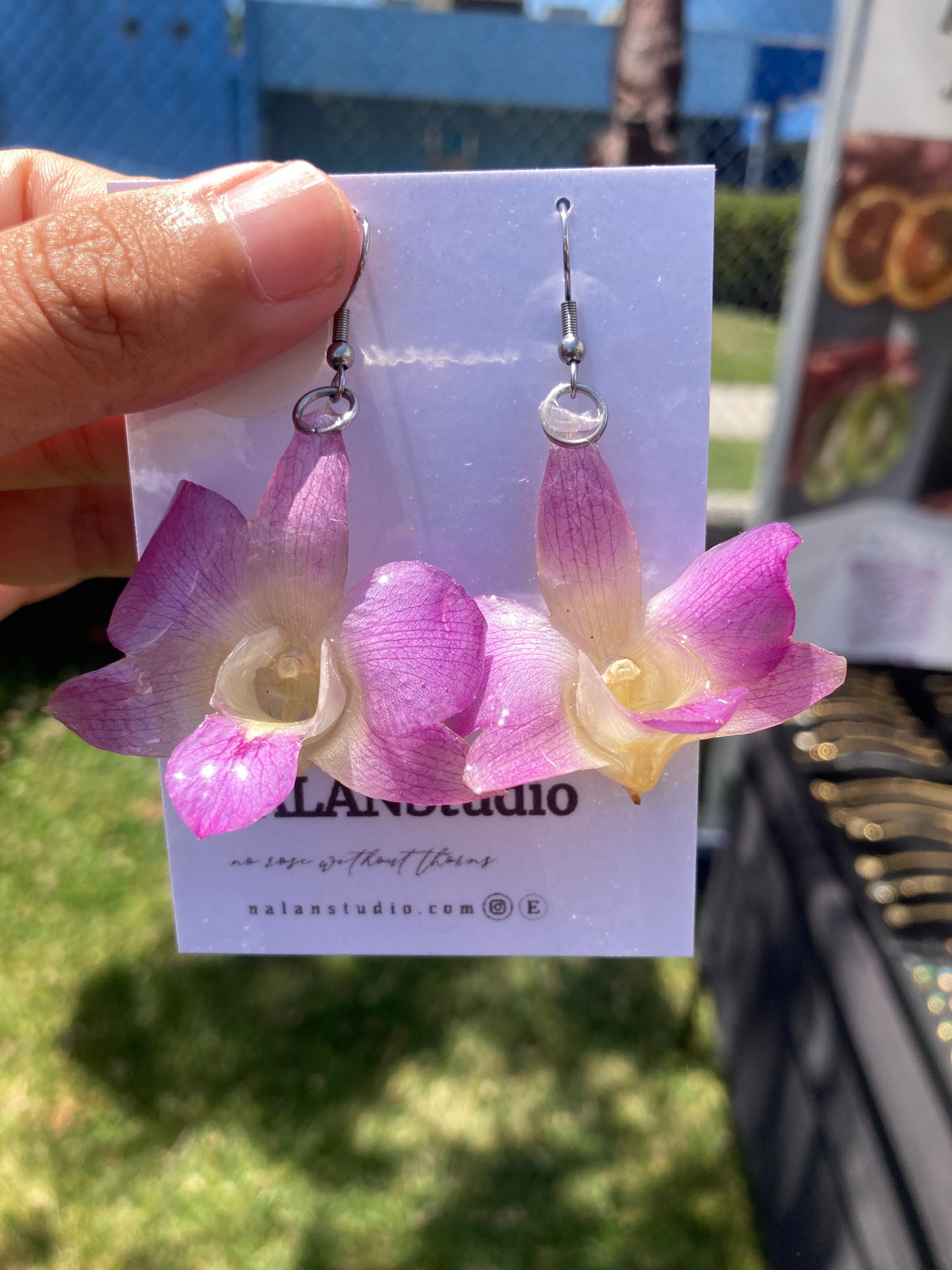 orchid earring