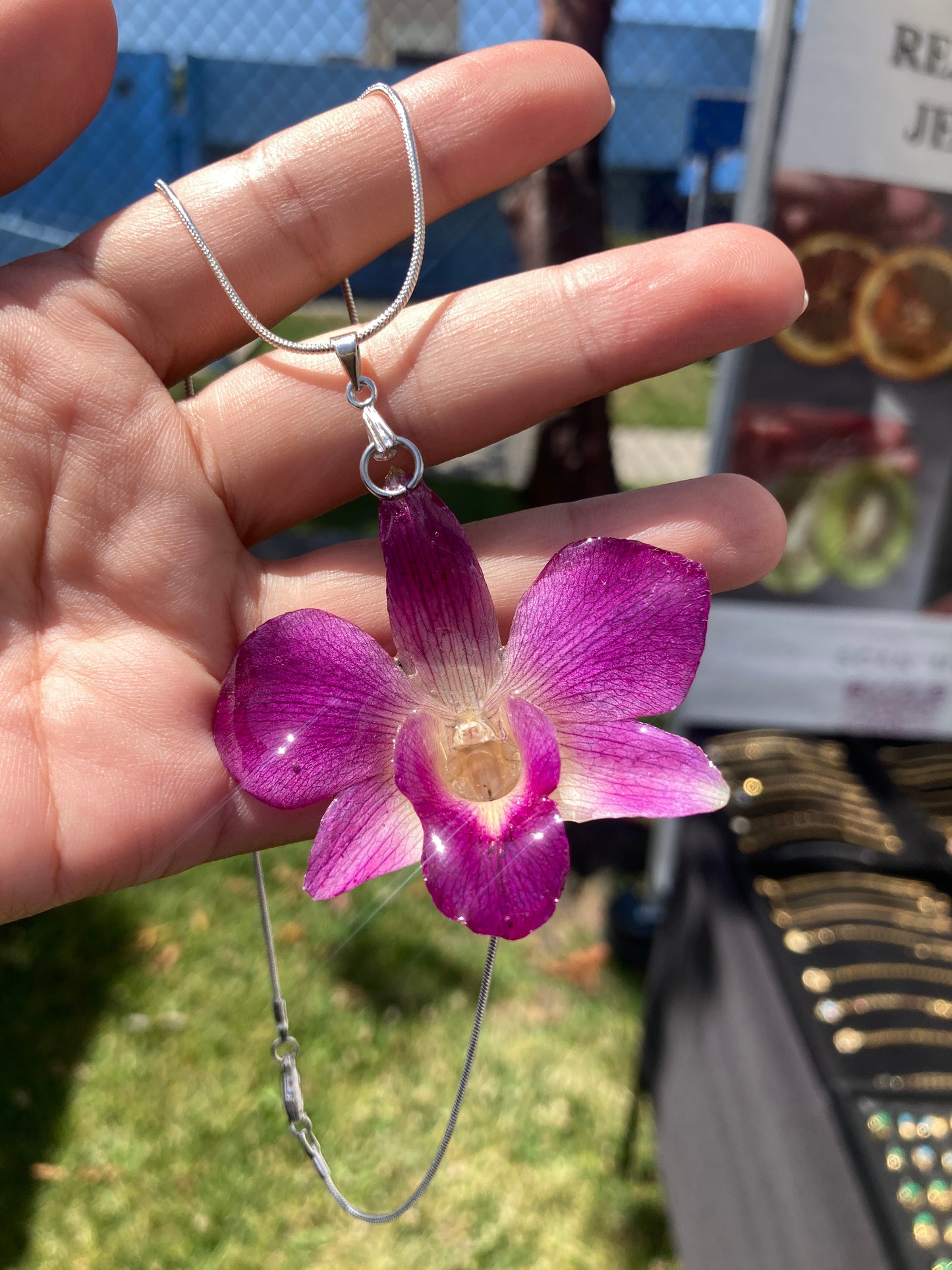 orchid necklace