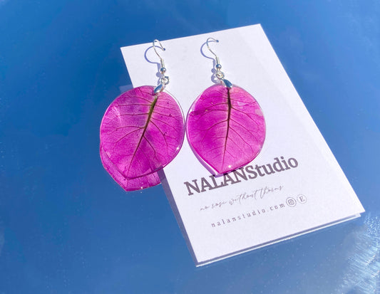 Real Bougainvillea earring - Nalan studio 