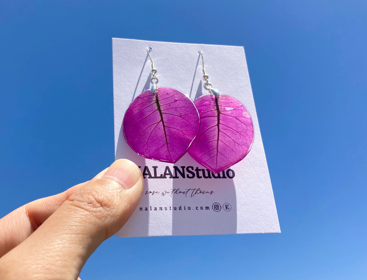 Real Bougainvillea earring - Nalan studio 