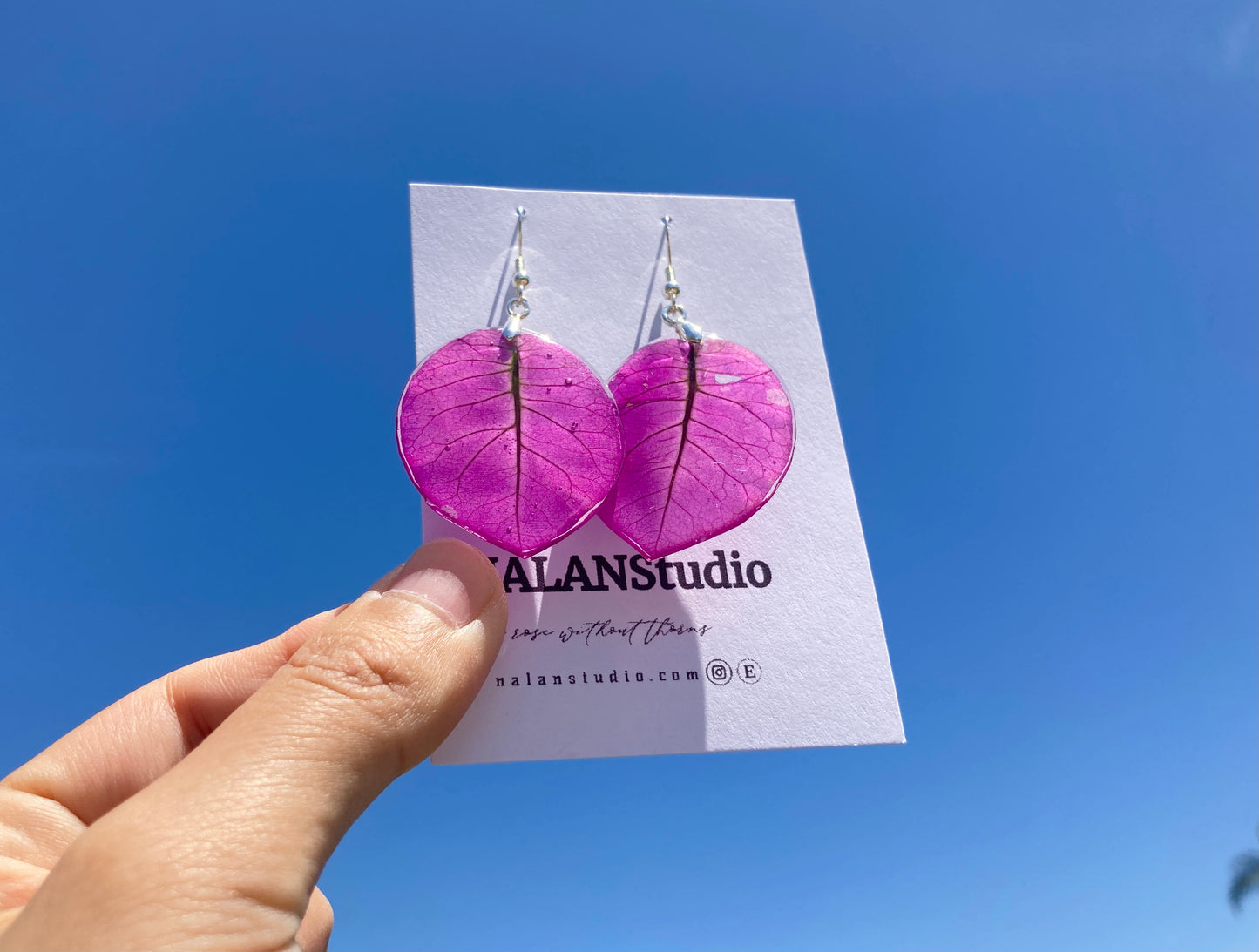 Real Bougainvillea earring - Nalan studio 