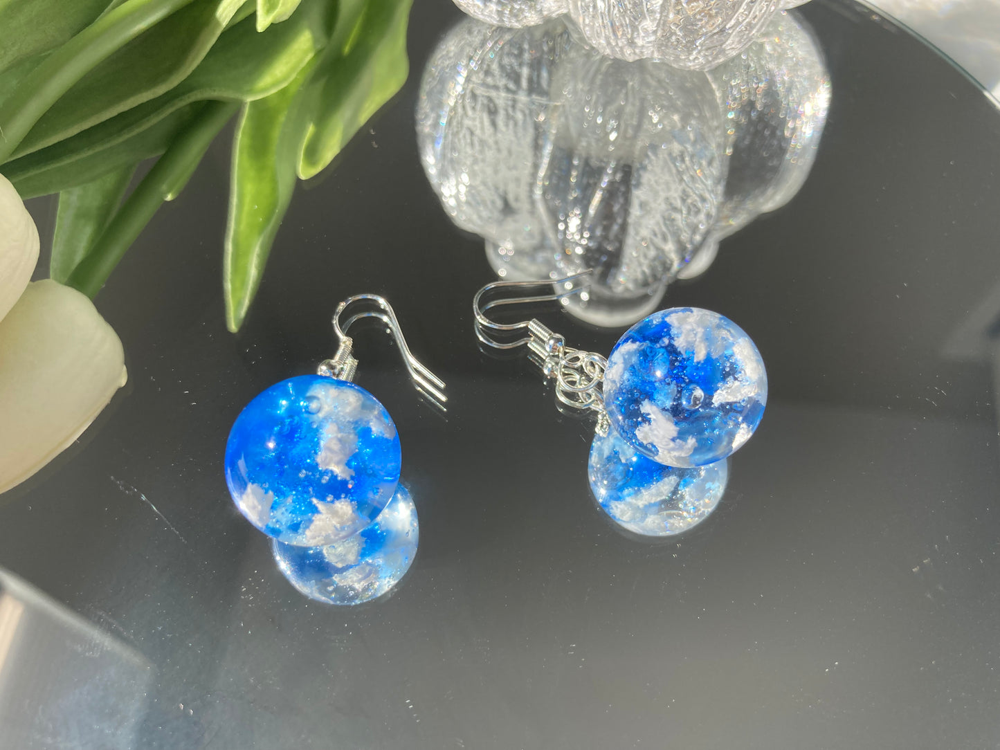 Sky cloudy resin earring - Nalan studio 