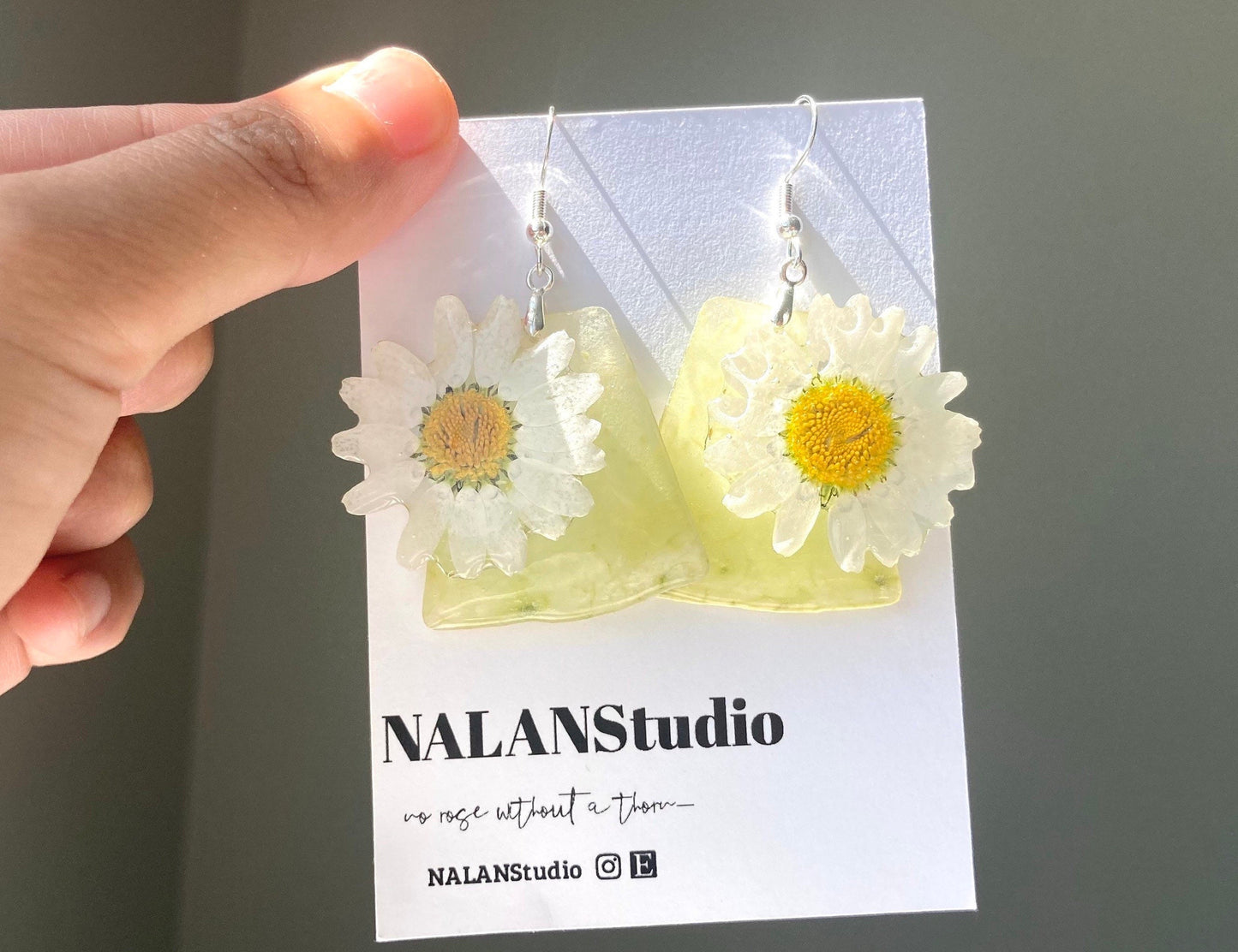 Real Honeydew melon Resin earring - Nalan studio 