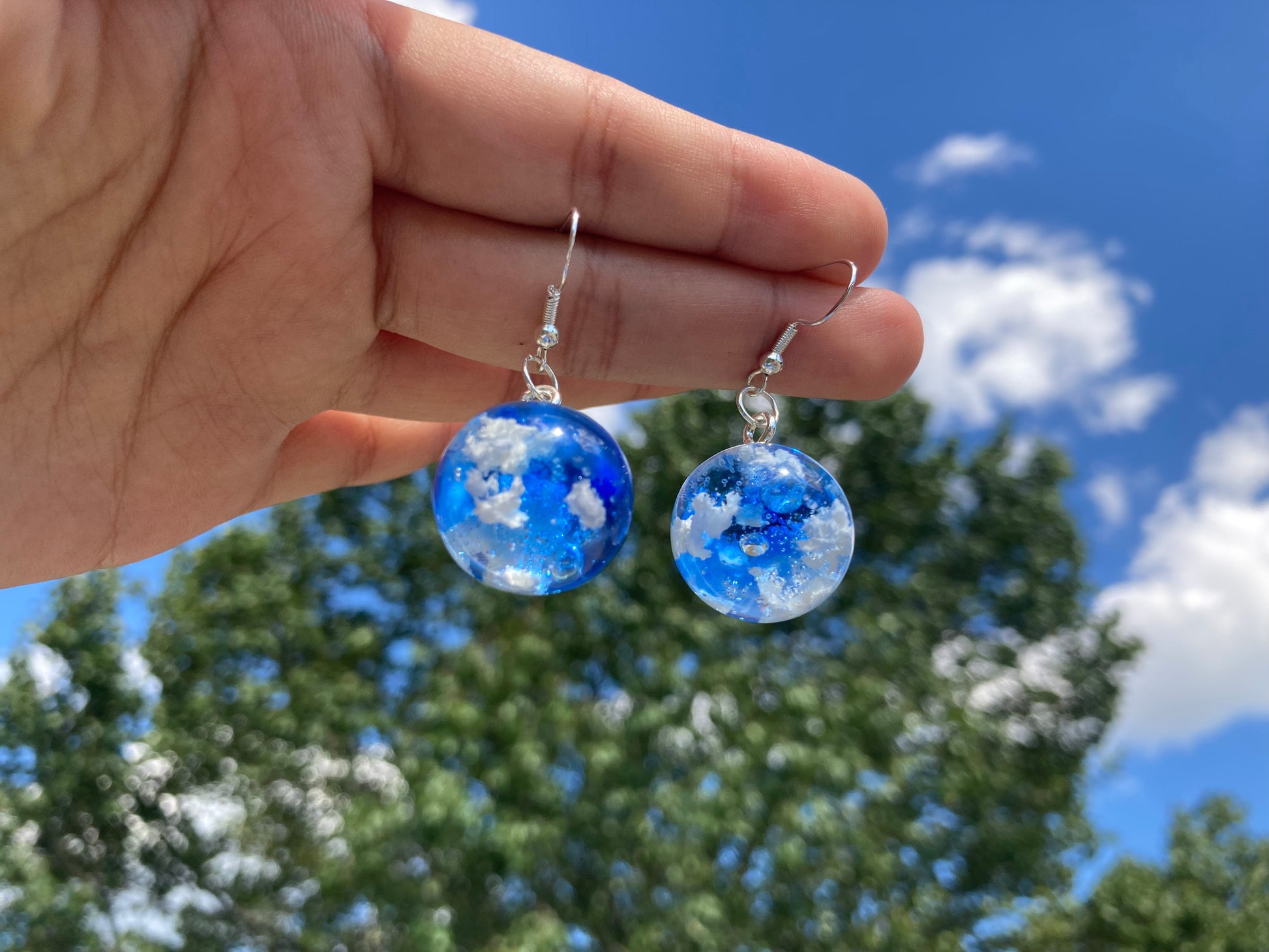 Sky cloudy resin earring - Nalan studio 