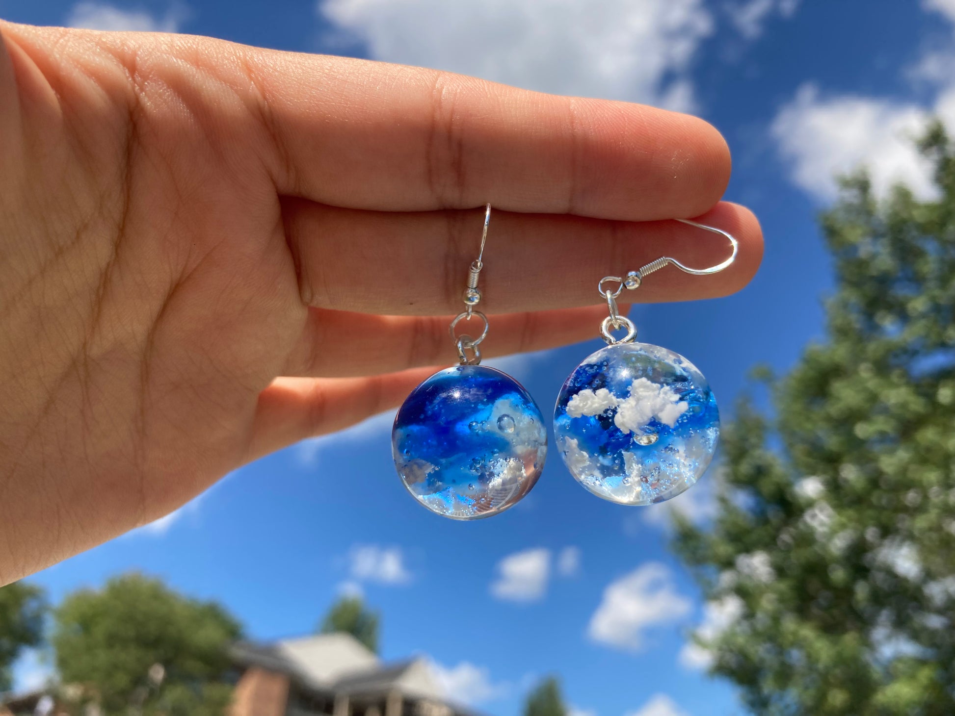 Sky cloudy resin earring - Nalan studio 