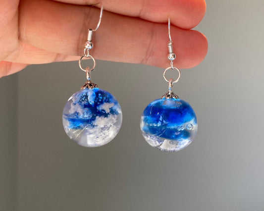 Sky cloudy resin earring - Nalan studio 